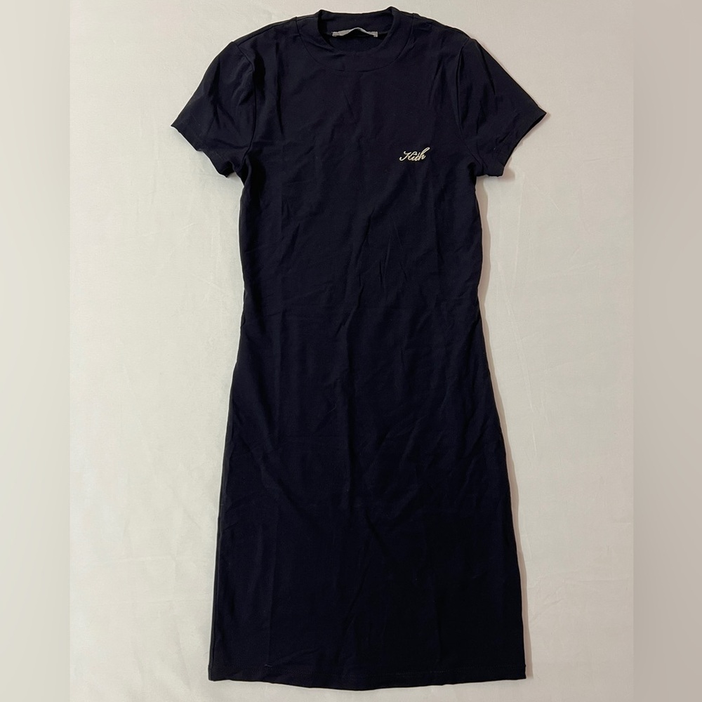 KITH Crew Neck Black Short Sleeve Mini Bodycon Dress